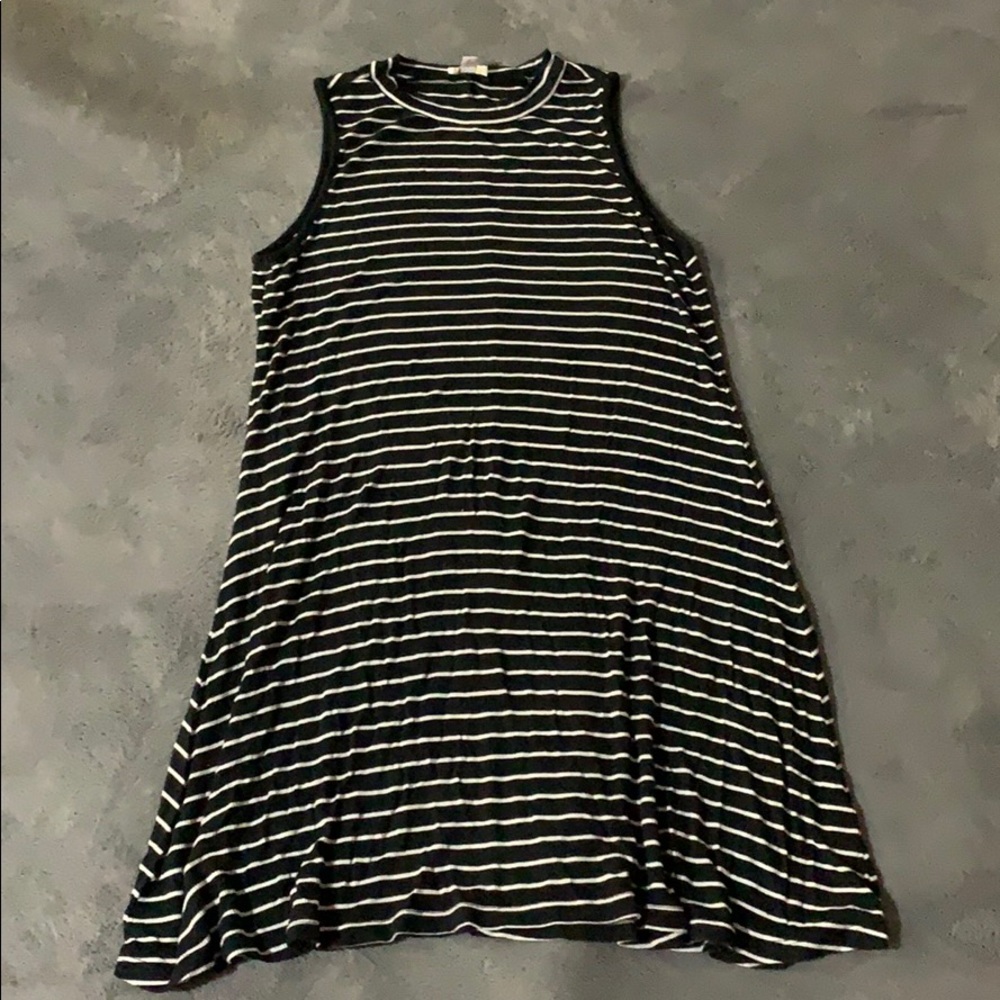 Black and white skater dress